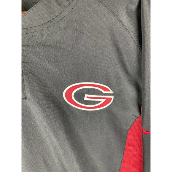 UGA Nike Dri Fit Baseball Pullover, Large Long Sleeve - Picture 3 of 5